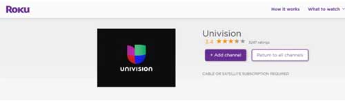 añadir y tener Univision en tu Roku