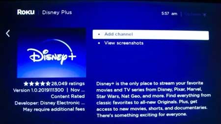 Reinstalar la aplicación Disney Plus en Roku