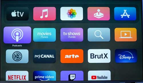 interfaz de usuario de Apple TV