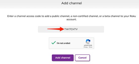 Twitch en Roku