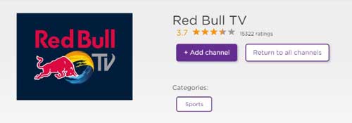 añadir red bull tv en roku