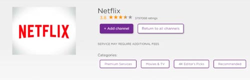 añadir netflix a roku