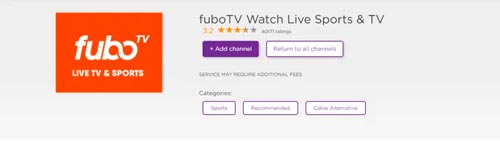 añadir fubotv en roku