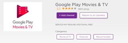 Google Play Movies en Roku