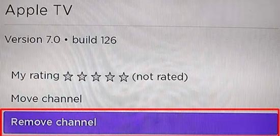 eliminar apple tv de roku