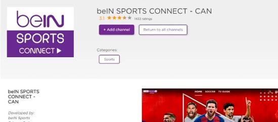 Añadir bein sports a roku