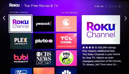 canales gratuitos en roku