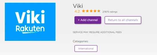 añadir viki a roku