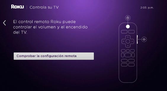 Verificar configuración del control remoto