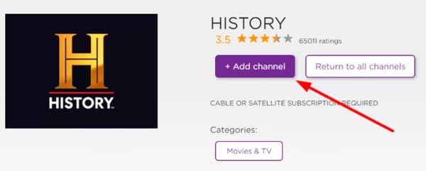 History Channel para Roku