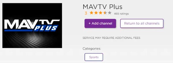 agrega MAVTV Plus para roku