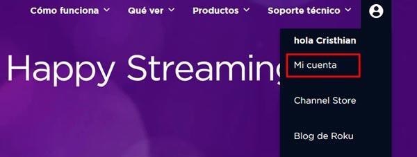 mi cuenta roku