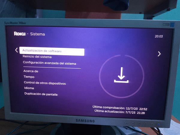 Actualización de software