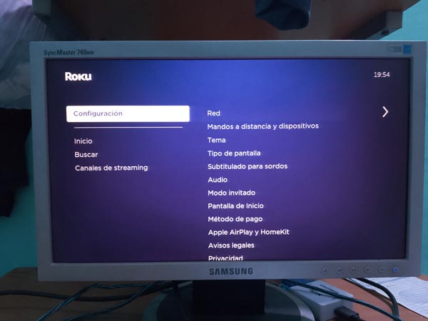 configuracion de roku