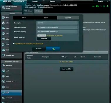 editar el archivo .ovpn manualmente
